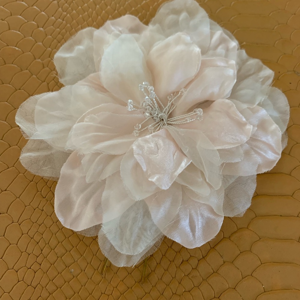 Silk Flower Bridal Hairpiece